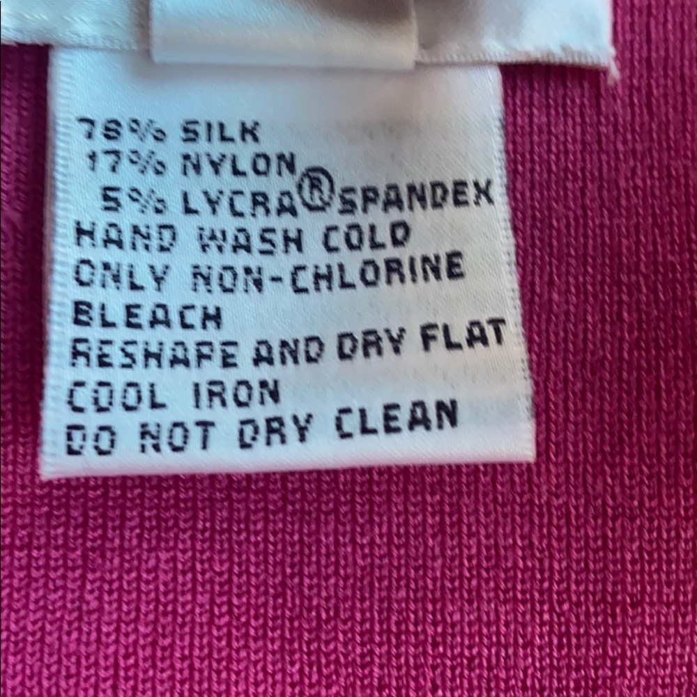 Talbot’s Raspberry Pink Knit Top w/ Rhinestone Detail - Size L - Picture 5 of 5